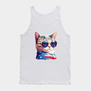 Cool Ameowica Patriot Tank Top